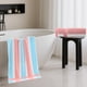 thumbnail image 5 of Accesorios de baño Funda de toalla a rayas de 13 x 28 pulgadas Toalla de algodón suave y gruesa absorbente para el hogar, 5 of 6