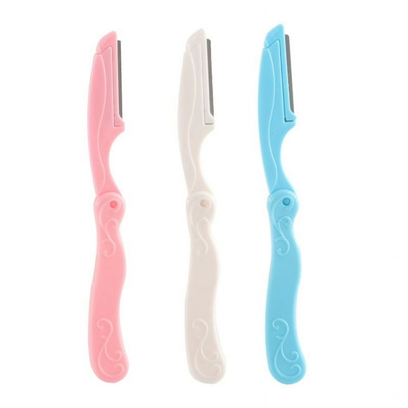 Multipurpose Exfoliating Dermaplaning Tool, Eyebrow Razor, and Facial Razor with Precision Cover, 3 Count (Packaging May Vary)