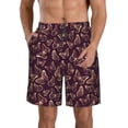 thumbnail image 1 of Sikiie Beautiful Purple Butterflies Print Men's Beach Shorts, High Elastic Quick-drying Shorts - with Drawstring and Slip Pockets, Suitable for Beach, Sports, Vacation-XX-Large, 1 of 6