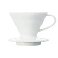 thumbnail image 1 of Hario V60 Cafetera de cerámica con gotero para verter sobre cono, tamaño 01, color blanco, 1 of 5