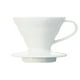 thumbnail image 1 of Hario V60 Cafetera de cerámica con gotero para verter sobre cono, tamaño 01, color blanco, 1 of 5