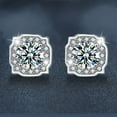 thumbnail image 4 of 5MM D Color VVS1 Clarity Moissanite Diamond Stud Earrings for Women. Crafted in Hypoallergenic 925 Sterling Silver, with GRA Certification. A Luxurious Jewelry Gift., 4 of 8