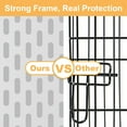 thumbnail image 3 of YOKWOK 48 Inch Heavy Duty Indestructible Dog Crate Cage, Chew Proof & Escape-Proof XL Kennel for High Anxiety Large Dogs, with Locking Wheels and Removable Tray for Indoor & Outdoor Use, White, 3 of 10