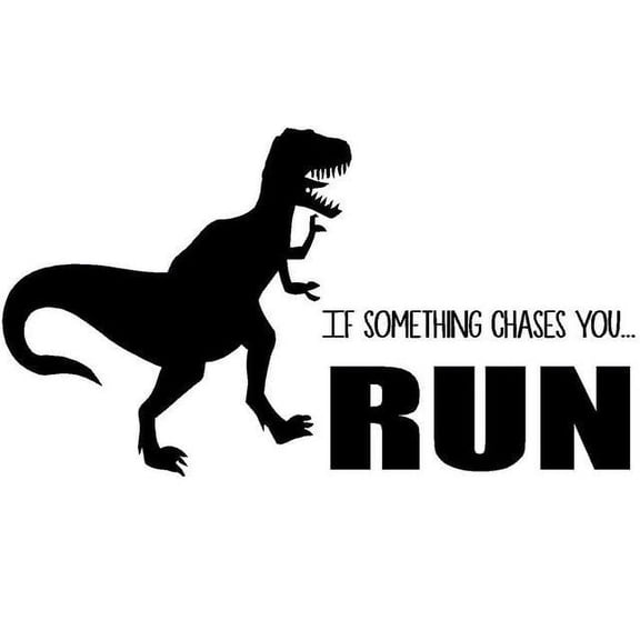 Jurassic Park Quote - dinosaur Vinyl Wall Decal | T-Rex Bedroom Decor - 20"x12"