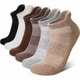 thumbnail image 1 of Chenchen Merino Wool Ankle Running Socks Men Women Hiking Thick Half Cushioned Support No Show Socks 6 Pairs, 1 of 1