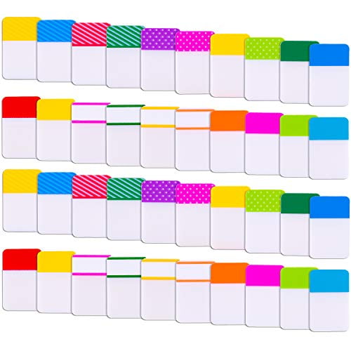 SIQUK 1200 Pieces Tabs 1 Inch Sticky Tabs Writable Tape Flags Page Tabs for File 