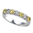 thumbnail image 2 of Karina B� Round Diamond and Yellow Sapphire Band, 2 of 9