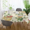 thumbnail image 3 of Yayeee Tablecloths 60" x 60" Rectangle Wrinkle Resistant Party Table Cover, Birds with Strawberries, 3 of 8