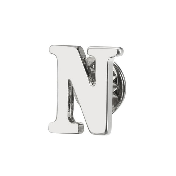 Uxcell Letter Lapel Pins, Initial Alphabet Collar Pins, Silver Tone, Letter M