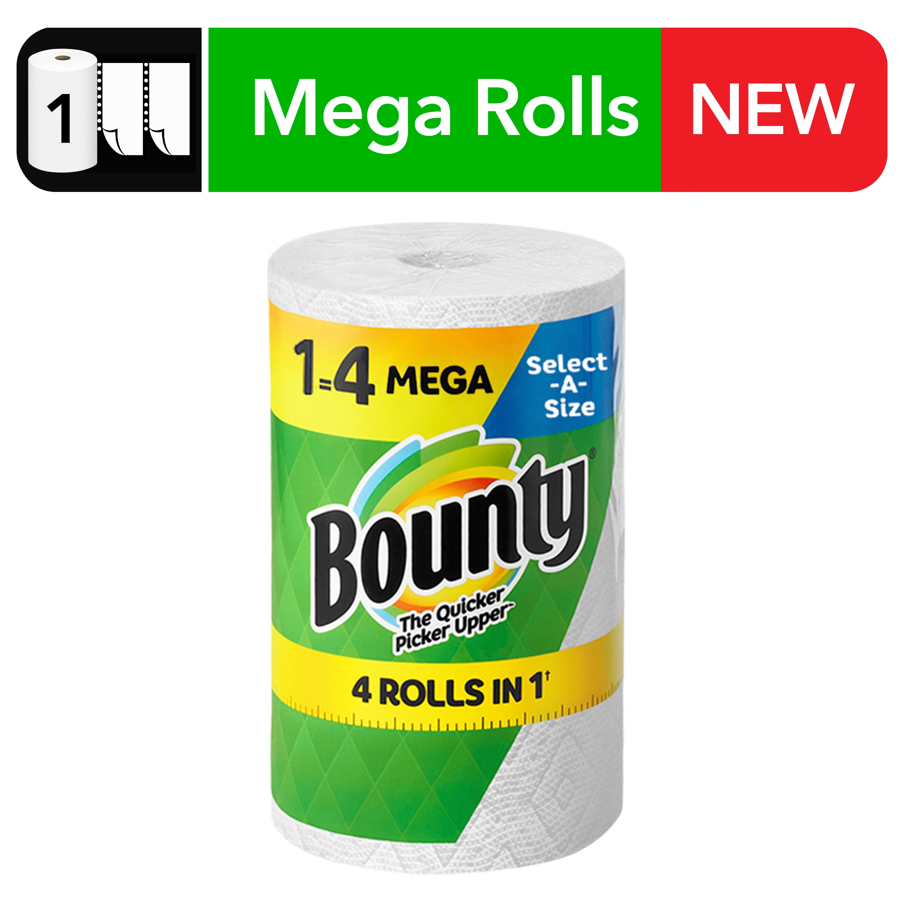 Bounty SelectaSize Paper Towels, 1 Mega Rolls, White