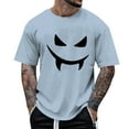 thumbnail image 1 of YDLCAFD Male Print Theme T Shirt Printed Solid Color Short Sleeve Top, 1 of 4