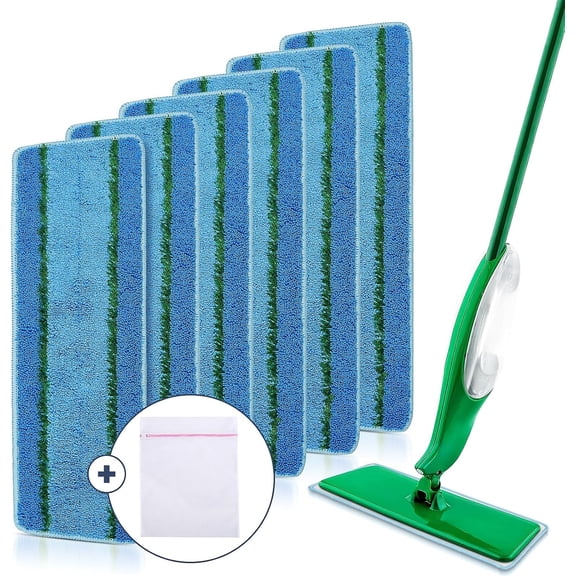 Upgraded Mop Head Replacement Libman Freedom Spray Mop, 6 Pack Washable Mops Refill Pad 1 Count Laundry