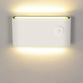 thumbnail image 1 of Aplique de pared LED de 12 W con sensor de movimiento Aplique de pared moderno para interior/exterior 3000 K blanco cálido IP65 Aplique de pared de inducción para escaleras pasillo balcón., 1 of 5