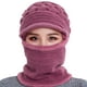 thumbnail image 2 of Sonducket 2020 nuevo calentador de cuello femenino Otoño Invierno gorros sombreros máscara mujer invierno sombrero tejido sombreros bufanda conjunto Sombreros Cuero Rosa Sonducket AP000321-01, 2 of 6