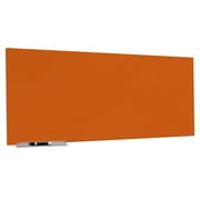 Floating Peach Magnetic Glass Board 48" X 72" Inches Eased Corners