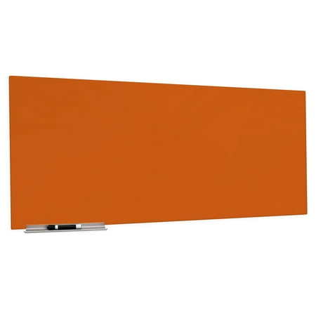 Floating Peach Magnetic Glass Board 48" X 72" Inches Eased Corners