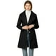 thumbnail image 1 of Abrigo De Botones Con Cuello Chal Con Muescas Para Mujer Abrigo De Invierno Largo De Un Solo Pecho Con Bolsillos Negro L, 1 of 7