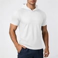 thumbnail image 2 of Maean Mens Sun Protection Hoodie Shirts Short Sleeve Lightweight Quick Dry Hiking Running Athletic Shirt, 2 of 7