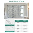 thumbnail image 6 of Blue Flowers Tie Up Curtains for Windows 63 Inch Length Balloon Curtains Kitchen Adjustable Balloon Window Shade Retro Rustic Botanical Floral Leaves Vines Tie Up Bathroom Curtain Window 42"x63", 6 of 6