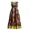 CL01, variant on Women Sleeveless African Ankara Maxi Dress Ruffle Hem Flared Dresses for Wedding Party