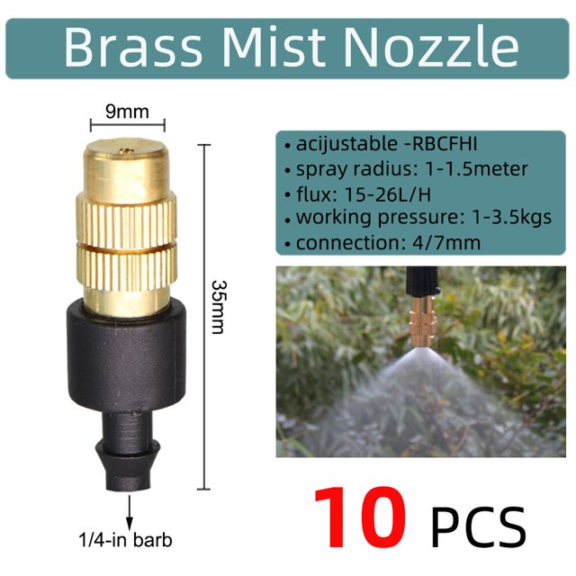 RBCFHl 24 kinds of Adjustable Irrigation Dripper Sprinkler Garden Micro Spray Rotating Nozzle 4/7mm Hose Watering Cooling System He Qiyong unisex