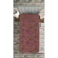 thumbnail image 4 of Ambesonne Ethnic Quilted Bedspread Set 2 Pcs, Leaves Eastern, Twin Size, Burgundy Green, 4 of 4