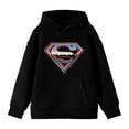 thumbnail image 6 of Superman Elevated Logo Long Sleeve Youth Black Hooded Sweatshirt-Small, 6 of 7