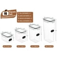 thumbnail image 2 of Airtight Food Storage Containers with Lids, 16 pcs Plastic Kitchen and Pantry Organization Canisters for Cereal, Dry Food, Flour and Sugar, BPA Free, Includes 20 Labels, 2 of 6