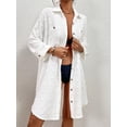 thumbnail image 7 of Bsubseach Fashion Polyester Swiss Dot Button Down Shirt Dress Swimwear Cover-Ups, One Size, 7 of 7