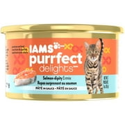 Angle View: (24 Pack) Iams Purrfect Delights Pate In Sauce Salmon-Dipity Entree Canned Cat Food, 3 Oz