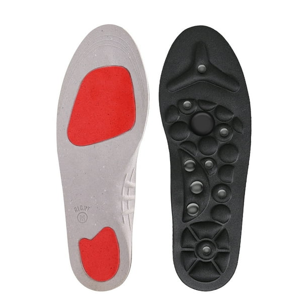 Acupressure Magnetic Insoles Orthopedic Massage Insoles with Magnetic Technology Shock Absorption Arch Support Helps Blood Circulation and Relieve Fatigue(Black,S(Men 4-7/women 5-8))
