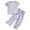 Purple, variant on Girls Solid Color Outfit Set Crew Neck Short Sleeve Top Summer 2 Piece Matching Long Pants Bundle Kids Ages 9M-7Y Casual Daily Wear Set Clothes Set