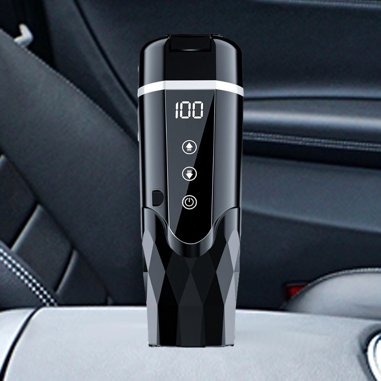 Baoblaze Car Heated Mug 12V 24V Travel Coffee Mug Display Car Electric Kettle for Tea Black