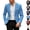 Sky Blue, variant on Mens Tailored Fit Blazer Stretch Dress Sport Coat Formal Notch Lapel One Button Suit Jacket Wrinkle Free with Pockets for Wedding Business, White, XXS