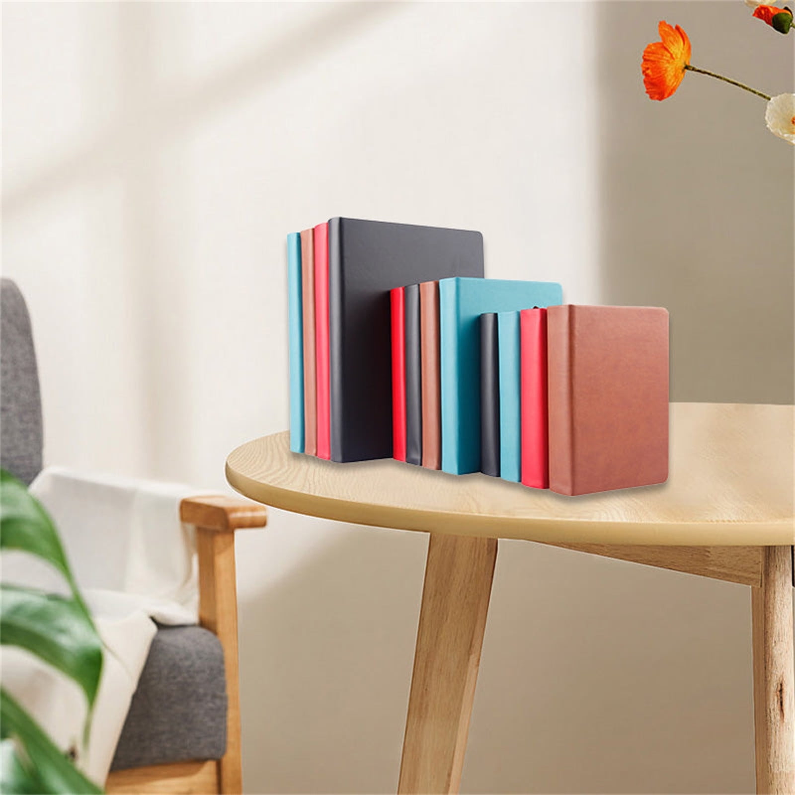 Nkmbld Journal Notebooks Thick Sketchbook 660 Pages Notebook Soft Faux Leather Cover Journal Paper Notepad Drawing Book Memo Writing Sketch Pad, Red