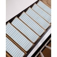 thumbnail image 7 of Stair Treads for Wooden Steps, Blue Striped Peel and Stick Stair Treads with Reusable Adhesive, Blue White Stripes Farmhouse Non Slip Indoor Stairs Runner Rugs Mats for Elders Dogs 8"x30" 15PCS, 7 of 7
