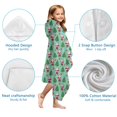 thumbnail image 7 of Light Blue Christmas Santa and Tree Pattern Hooded Bath Towel，60"x35" for Ages 3 To 12 Kids, Quick Dry Lightweight Soft Microfiber Hood Beach Towel Cover Up for Kids, 7 of 7