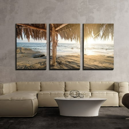 - wall26 - 3 Piece Canvas Wall Art - Tropical Beach Vacation - Modern Home Decor Stretched and Framed Ready to Hang - 16