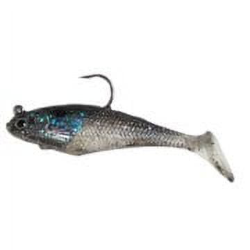 Crème 2" Spoiler Shad Swim Bait Fishing Lure, Black Glitter