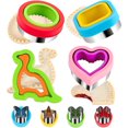thumbnail image 1 of CHUANK Sandwich Cutter and Sealer for Kids Uncrustables Maker 8PCS Heart Circle Square Dinosaur Shape Cookie Cutters Bread Decruster Pancake Maker DIY Sandwich Cutter for Kids Boys Girls, 1 of 7