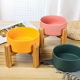 thumbnail image 3 of Raised Dog Bowl with Stand - Elevated Feeder - Ceramic Dog Food Bowl - 28 oz, 3 of 8