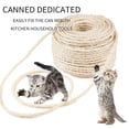 thumbnail image 2 of Ruiboury Professional Sisal Rope Cat Tree Rope Strong Tensile Resistance DIY Woven Style Scratching Pillar String Convenient Craft Strap 10 cm, 2 of 6