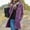 Purple, variant on Women's Solid Casual Thicken Wool Stand Collar Inner Lining Pocket Breasted Pea Mao Coat Purple