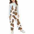 thumbnail image 6 of Generic Teen Girl Cow Overalls Adjustable Straps Wide Leg Casual Jumpsuit Onesie, 6 of 7