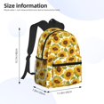 thumbnail image 4 of Lsque Sunflowers Classic Casual Backpack - Large Capacity Water-Resistant Backpack for School, Work, Travel, and Outdoor Activities, 4 of 8