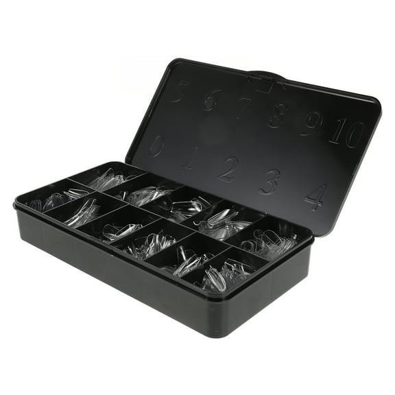 500PCS Clear Fake Nail Tips Full Cover Press On Nails Acrylic False Nail Tips With Box Fake Nails For Extension Shaped Soft Gel Nail Tips Nails Art Salon