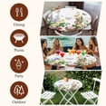 thumbnail image 7 of Spring Easter Round Tablecloth, Fitted Table Cover with Elastic for 45"-54" Round Tables, Country Bunny Chick Floral Butterflies Watercolor Table Cloth Outdoor Dinning Party Waterproof Tablecloths, 7 of 7