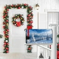 thumbnail image 4 of Blue Winter Mailbox Cover Blue Sky White Clouds Snow Forest Xmas Magnetic Mailbox Covers Christmas Decorative Mail Box Wraps Post Letter Cover for Farmhosue Garden Standard Size 21x25.5, 4 of 6