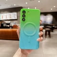 thumbnail image 3 of Gradient Magnetic for Samsung Galaxy S21 5G Phone Case, Compatible with MagSafe, Upgraded Camera Lens Film Protection Shockproof Matte Cases for Galaxy S21 6.2" (Green Blue), 3 of 11