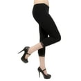 thumbnail image 5 of Vivian's Fashions Capri Leggings - Cotton, Lace Trim (Junior/Junior Plus Sizes), 5 of 5